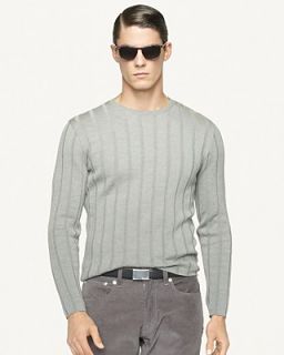 Ralph Lauren Black Label Merino Wool Ribbed Crewneck Sweater