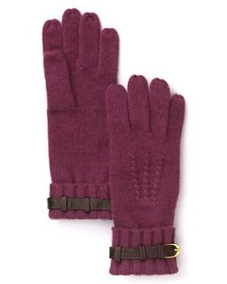 Portolano Leather Trim Scarf and Gloves