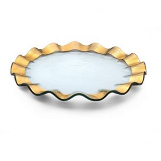 annieglass ruffle buffet plate price $ 101 00 color gold quantity 1 2