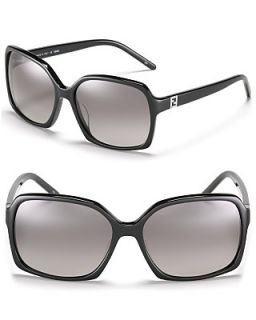 Roberto Cavalli Oversize Sunglasses With Leather Inlay