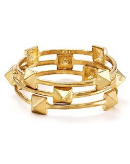 spike bangle set of 3 price $ 150 00 color gold quantity 1 2 3 4 5 6