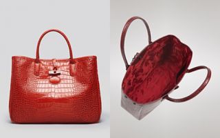 Longchamp Shoulder Bag   Roseau Croc Embossed_2