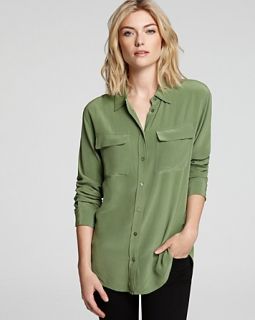 equipment blouse signature price $ 208 00 color safari green size