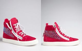 Giuseppe Zanotti Crystal Studded High Top Sneakers   London_2