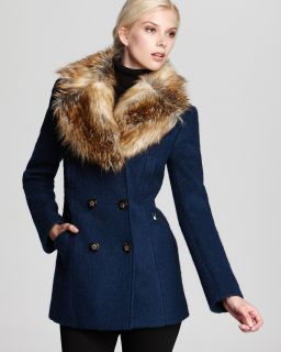 breasted wool coat with faux fur collar orig $ 295 00 sale $ 177 00