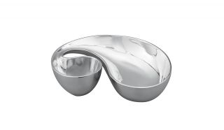nambe morphik chip n dip bowl price $ 200 00 color silver quantity 1 2