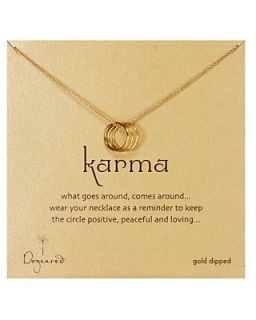 Dogeared Tri Karma Gold Necklace, 18