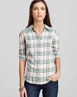 james perse shirt tomboy plaid price $ 185 00 color peony size select