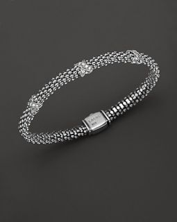 Lagos X Collection Sterling Silver 6mm Rope Bracelet With Diamonds