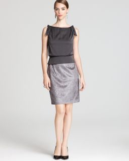 aidan mattox combo dress metallic skirt orig $ 190 00 sale $ 133 00