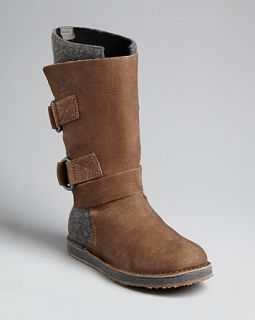 sorel flat buckled boots chipahko price $ 200 00 color major brown