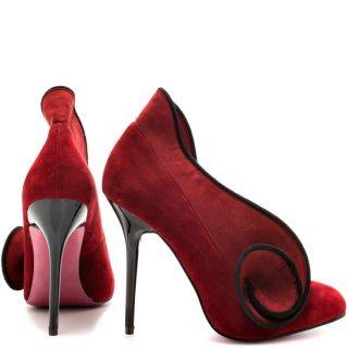 Paris Hiltons Red Cheyanne   Wine Suede for 109.99