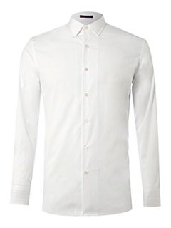 Paul Smith London Long sleeved single cuff slim fit shirt White   