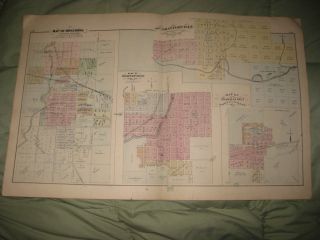 Antique 1874 Owatonna Northfield Kasson Mantorville Minnesota Map