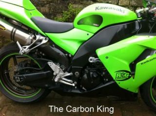 The Carbon King Kawasaki ZX10R 2006 07 Carbon Exhaust Heat Shield Trim