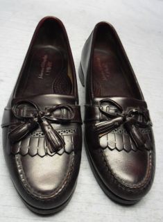Pair of Mens Johnson Murphy Optima Brown Tassel and Fringe Loafers 11