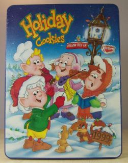 Keebler Elves Holiday Cookie Biscuit Tin Christmas 1999