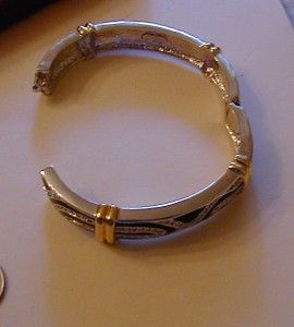 Jacqueline Kennedy Day Night Silver and Gold Tone Bracelet