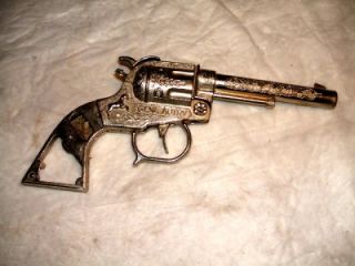 Vintage White Metal Gene Autry Toy Gun Pistol
