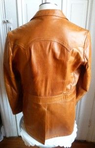 Vintage Kenny Rogers Western Wear Lambskin Leather Jacket 44 L
