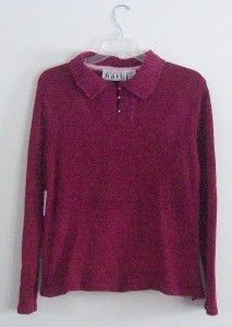 Keren Hart LS Wine Red Sweater L Orig $44