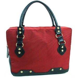 Kerri Mack Ingrid Design Red Black Womens Laptop Bag