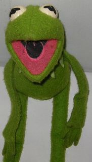 Muppets Kermit The Frog Stuffed Plush Figure Doll Vintage 1978 Sesame