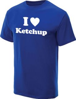 Love Ketchup T Shirt Cool Funny Retro Tee Royal M