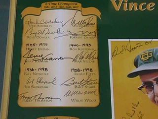 Vince Lombardi Titletown Legends Autograph Auto Green Bay Packers 68