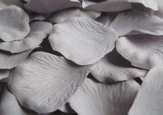 100 Quality Dove Grey Silk Rose Petals Wedding Confetti