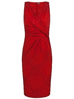 Alexon Red rose jacquard dress Red   
