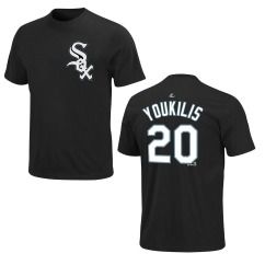 Chicago White Sox Kevin Youkilis Black Name and Number Jersey T Shirt