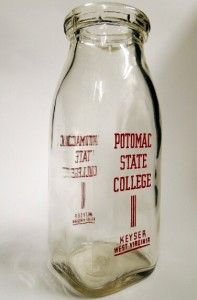 State College Half Pint Dairy Milk Bottle Keyser West Virginia