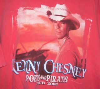 Official Kenny Chesney Poets and Pirates 2008 Tour T Shirt ~ Size 2XL