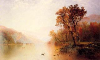 Lake George New York John Kensett Canvas Repro Huge