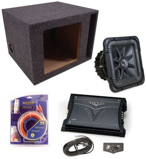 Kicker Car Stereo Package S12L5 ZX300 1 Amp Sub Box