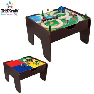 KidKraft Kids Play 2 in 1 Building Blocks Train Activity Table