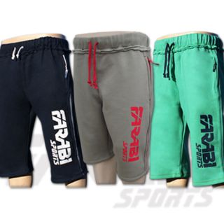 Farabi Sports Fleece Shorts Sports Gym Boxing Bottom Mens Kick Fleece