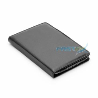Black PU Leather Case Cover for Kindle Touch WiFi 3G with Slim Reading