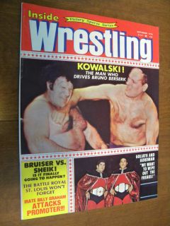 Inside Wrestling Magazine Killer Kowalski Bruno Bruiser Sheik
