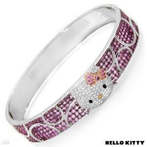 Kimora Lee Simmons Hello Kitty 18K Gold Sapphires Diamonds Bracelet