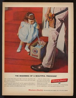 1960 Western Electric Bell Little Girl New Phone Ad