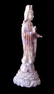 Chinese Quan Yin Kwan Yin Carving Statue Hand Carved Purple Jadeite
