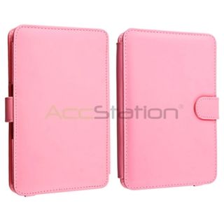For eBook  Kindle 3 3G Keyboard Premium Pink Leather Case Cover