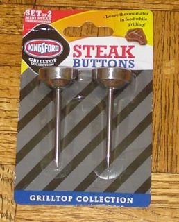 Kingsford Set of 2 Steak Button Thermometers New
