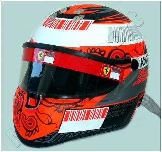 Kimi Raikkonen F1 2008 Ferrari Schuberth RF1 Replica Helmet Scale 11