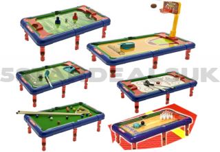 new portable 6 in 1 game collection table kids children
