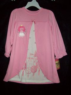NWT OshKosh Princess Fairy knit night gown pajamas pj pink girls 3T 3