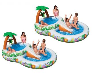 Intex Inflatable Kids Jungle Play Pool w Slide