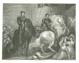 King Richard II on Horseback 1844 Collie Dog